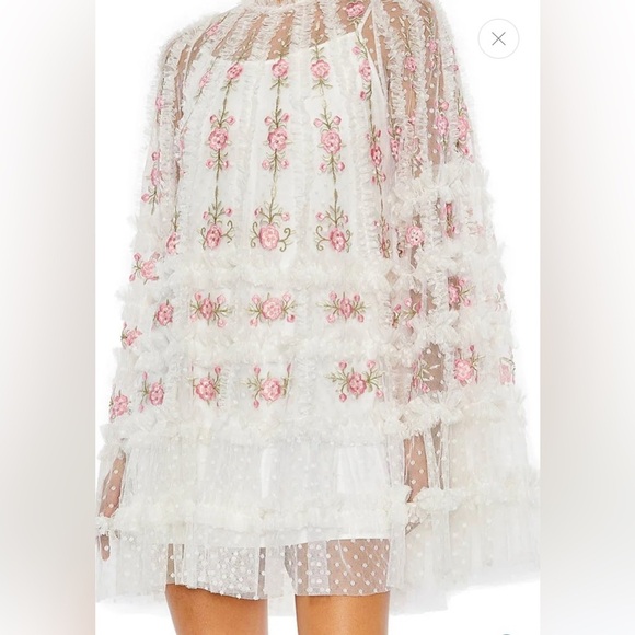 Mac Duggal Floral Lace Mini Dress - Picture 6 of 10